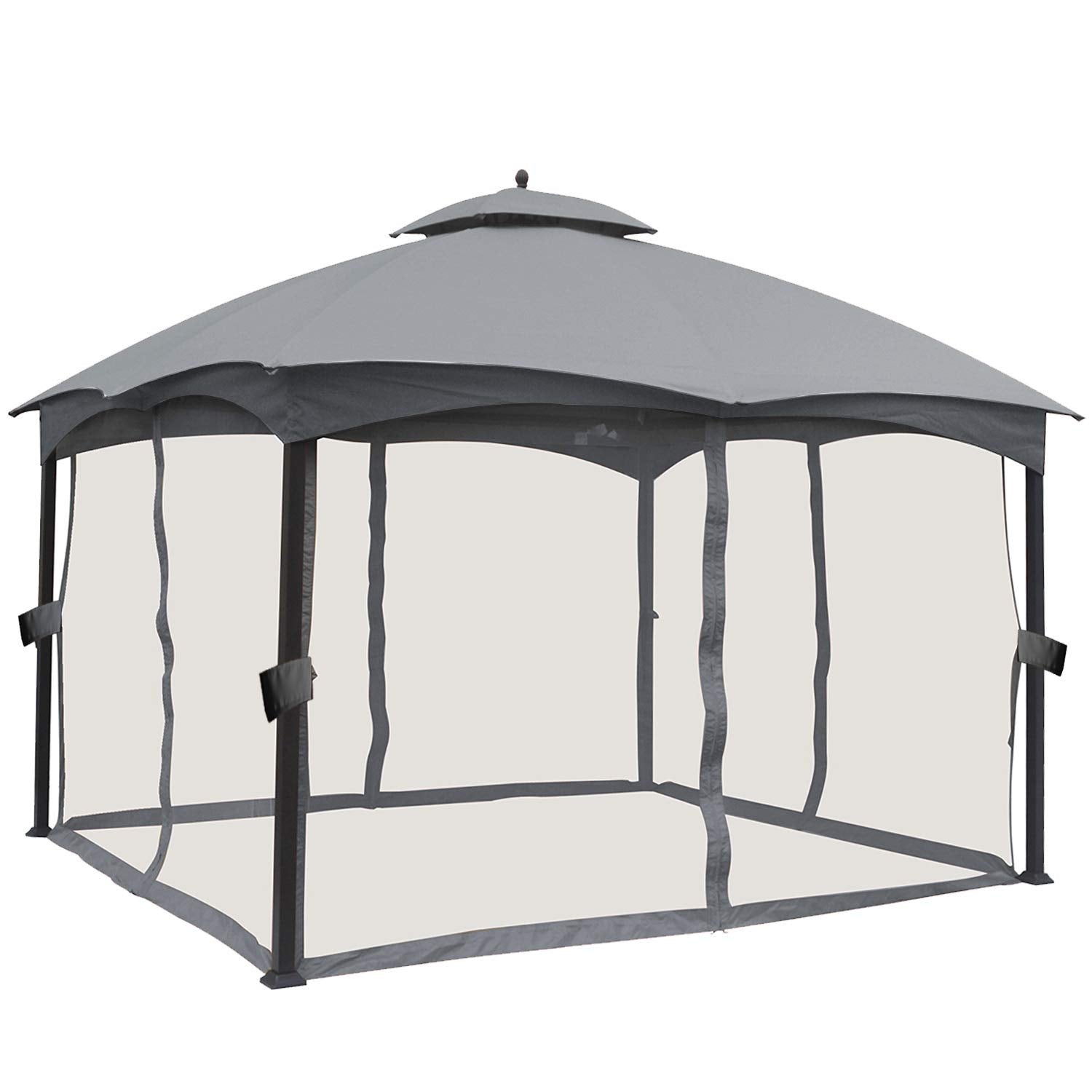 ABCCANOPY Universal 10' x 12' Gazebo Replacement Mosquito Netting Walls (Gray)