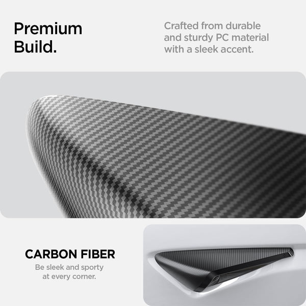 Spigen Tesla Model 3 2024 - Current Highland Side Camera Protection Cover Designed for Tesla Model 3 Accessories - 2 Pack, Carbon