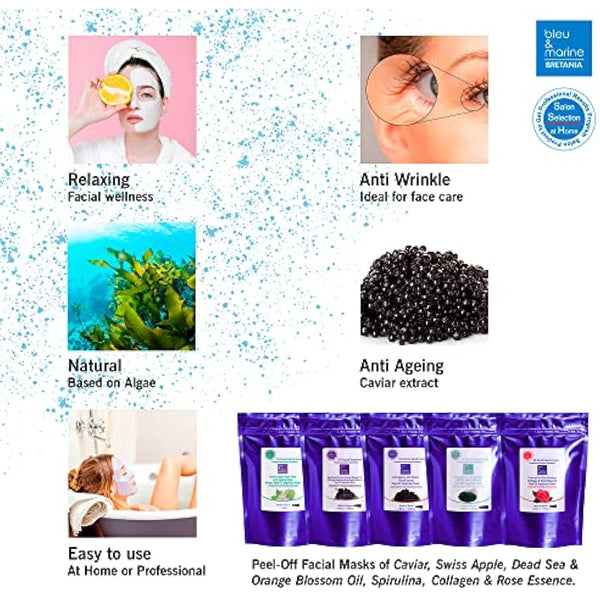 Anti-Aging Peel-Off Face Mask with Alginates & Swiss Apple Stem Cells for Mature Skin. Anti-Wrinkle & Firming Facial Moisturizer. Rejuvenating and Revitalizing Facial Treatment - 200 g