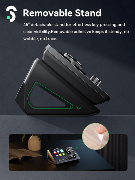 SOOMFON Stream Controller SE Deck with 6 Macro Keys and Dashboard, Customizable LCD Buttons Support Trigger Actions in OBS, Twitch, YouTube for Content Creators Streaming, Compatible with PC and Mac