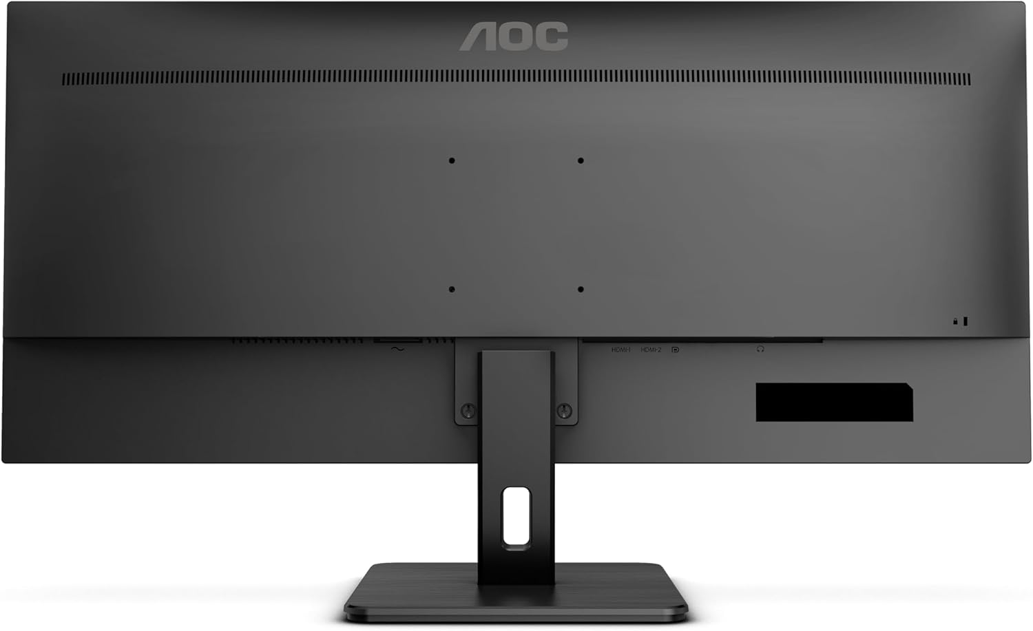 AOC U34E2M - 34" QHD Monitor, 100Hz, VA, 4ms, Low blue Light, Adaptive Sync, Flicker Free, Vesa mountable, Tilt (3440 x 1440 @ 100Hz, 300 d/m², HDMI 2.0 / DP 1.2 ), Black