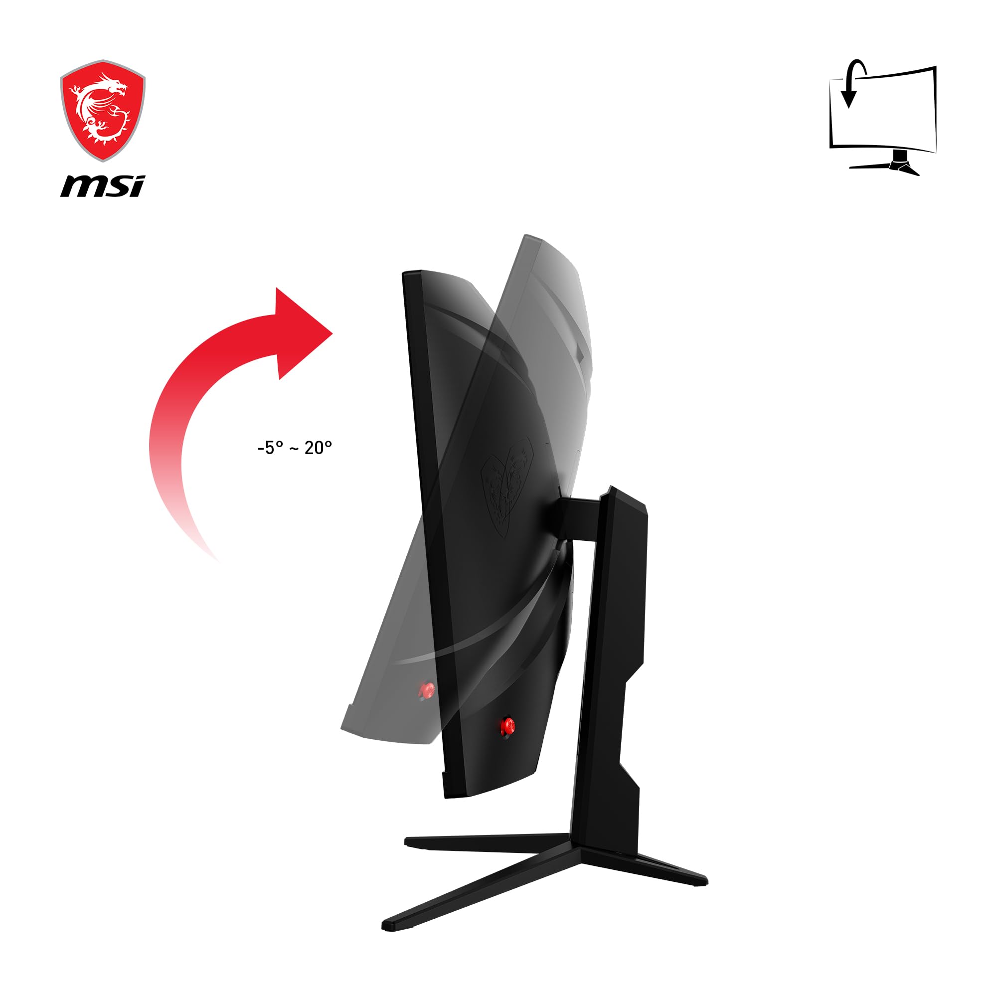MSI G274F 27 Inch FHD Gaming Monitor - 1920 x 1080 Rapid IPS Panel, 180 Hz / 1ms, 134% sRGB Colour Gamut / G-SYNC Compatible- DP 1.2a, HDMI2.0 CEC