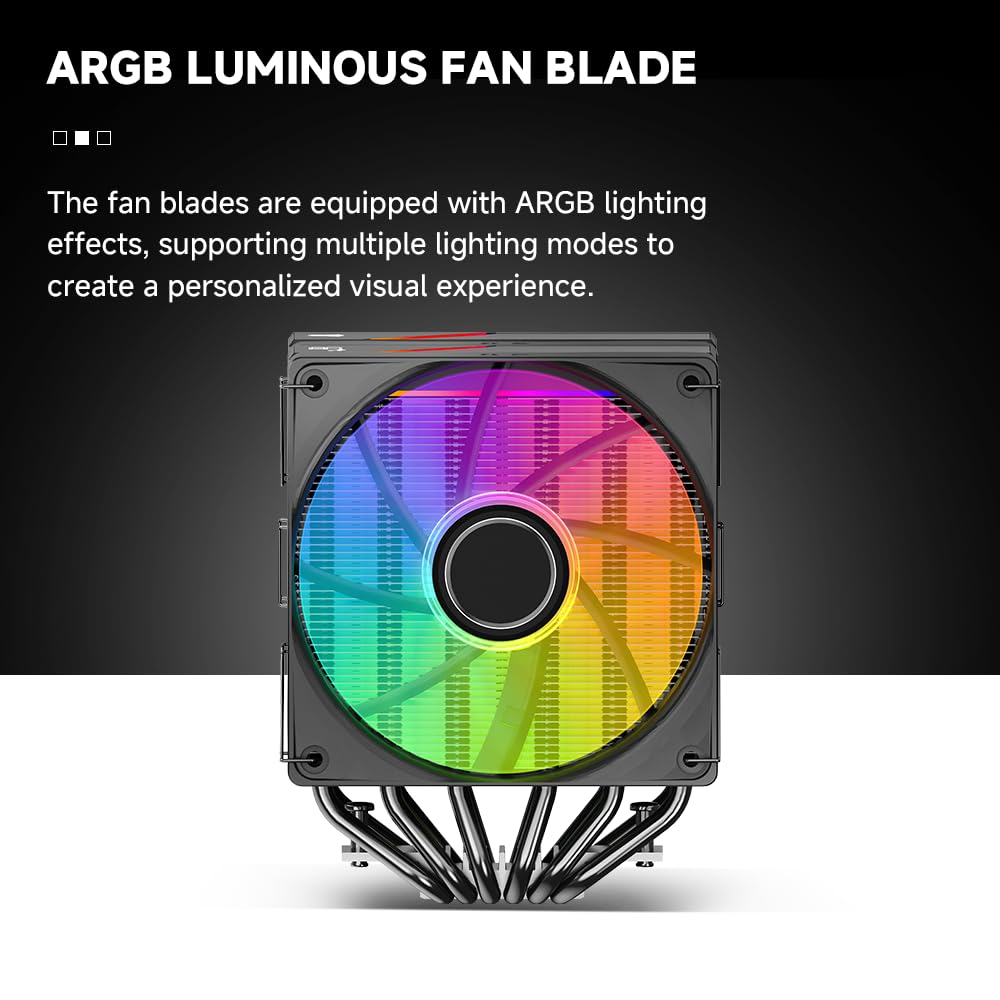 TZMRIT KF420 DGT ARGB CPU Cooler with temperature display, for Intel LGA 1700/1200/115X/1851/1366/2011, for AMD AM4/AM5 (BK)