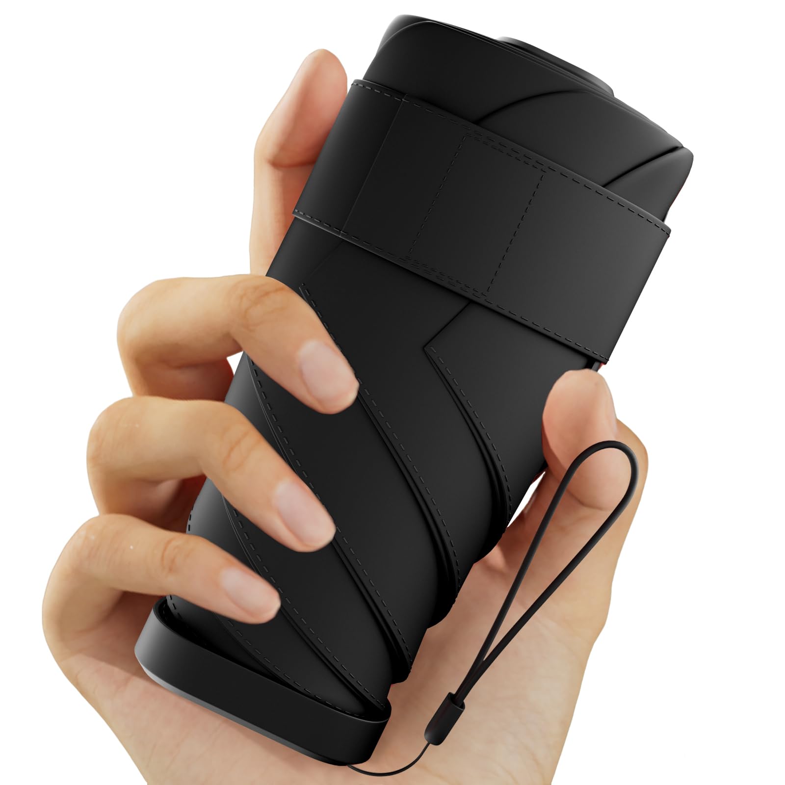 Windproof Mini Travel Folding Umbrella - UPF 50+ Sun & Rain Protection, Small Compact Lightweight Design Fits in Pocket or Bag, Eco-Friendly Fabric Wallet Umbrella for Commuter, Men Women Boys Girls