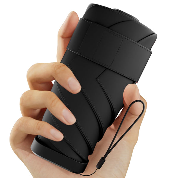 Windproof Mini Travel Folding Umbrella - UPF 50+ Sun & Rain Protection, Small Compact Lightweight Design Fits in Pocket or Bag, Eco-Friendly Fabric Wallet Umbrella for Commuter, Men Women Boys Girls