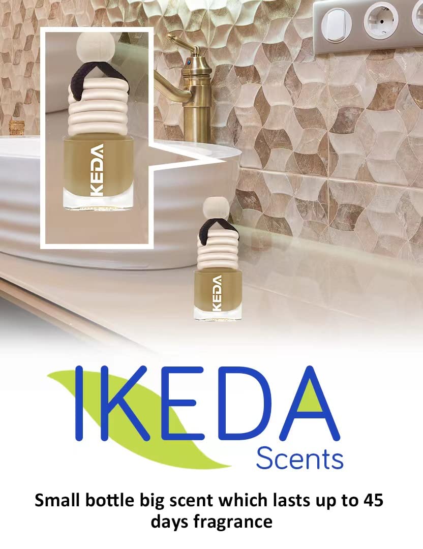 Ikeda scents Ikeda Car Air Fresheners | Automotive Hanging Pendant | Auto Perfume Diffuser with Real Oil | Strong and Long Last Fragrance | Fresh Smell Cover Odours | Car Accessories for Men Women