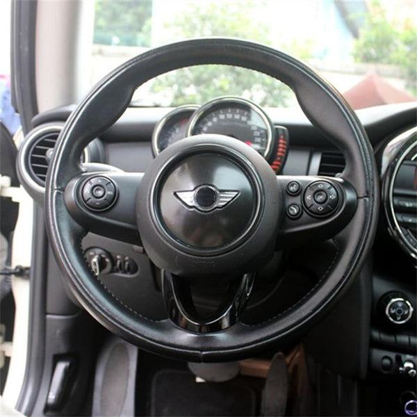 ABS Plastic Steering Wheel Decoration Trim Cover Sticker Shell for Mini Cooper F54 Clubman F55 Hardtop F56 Hatchback F57 Convertible F60 Countryman 2014~2020 (Union Jack Gray)