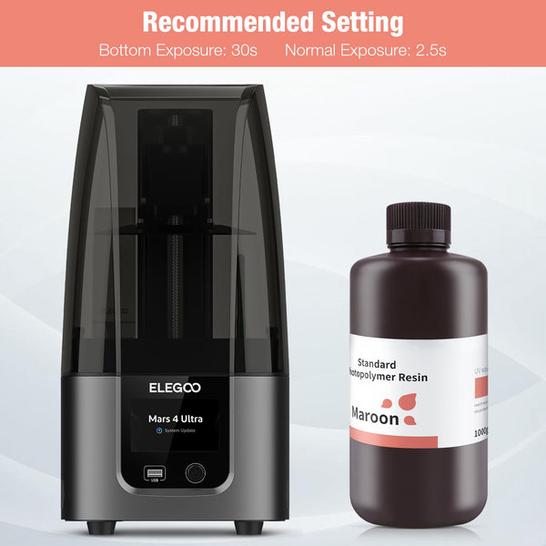 ELEGOO 8K 3D Printer Resin, Standard Photopolymer Resin 405nm UV-Curing Resin, Best for 8K/9K/12K/14K/16K LCD 3D Printer Space Grey 1000G