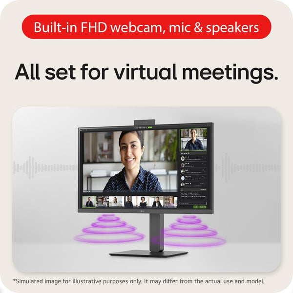 LG Electronics Monitor 27MR400-B, 27 Inch, Full HD 1080p, 100Hz, 5ms GtG, IPS Panel, AMD FreeSync, Smart Energy Saving, Anti-Glare, HDMI, Matte Black