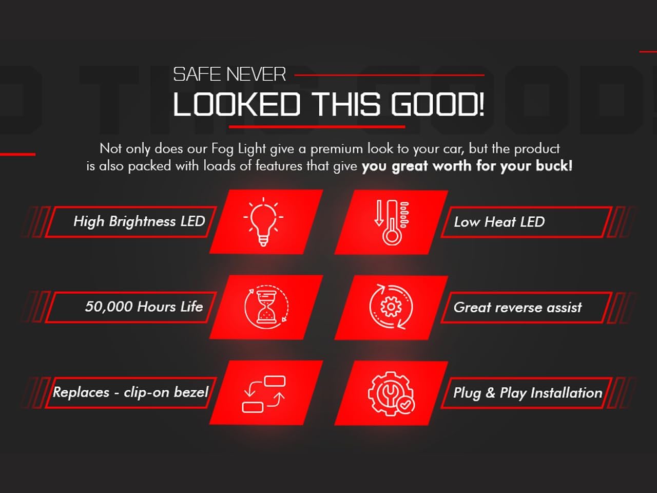 GAZOZ PERFORMANCE PNP+LED Rear Brake Light for 2011+Subaru WRX STI XV W/DRL White Bar - Red Lens F1