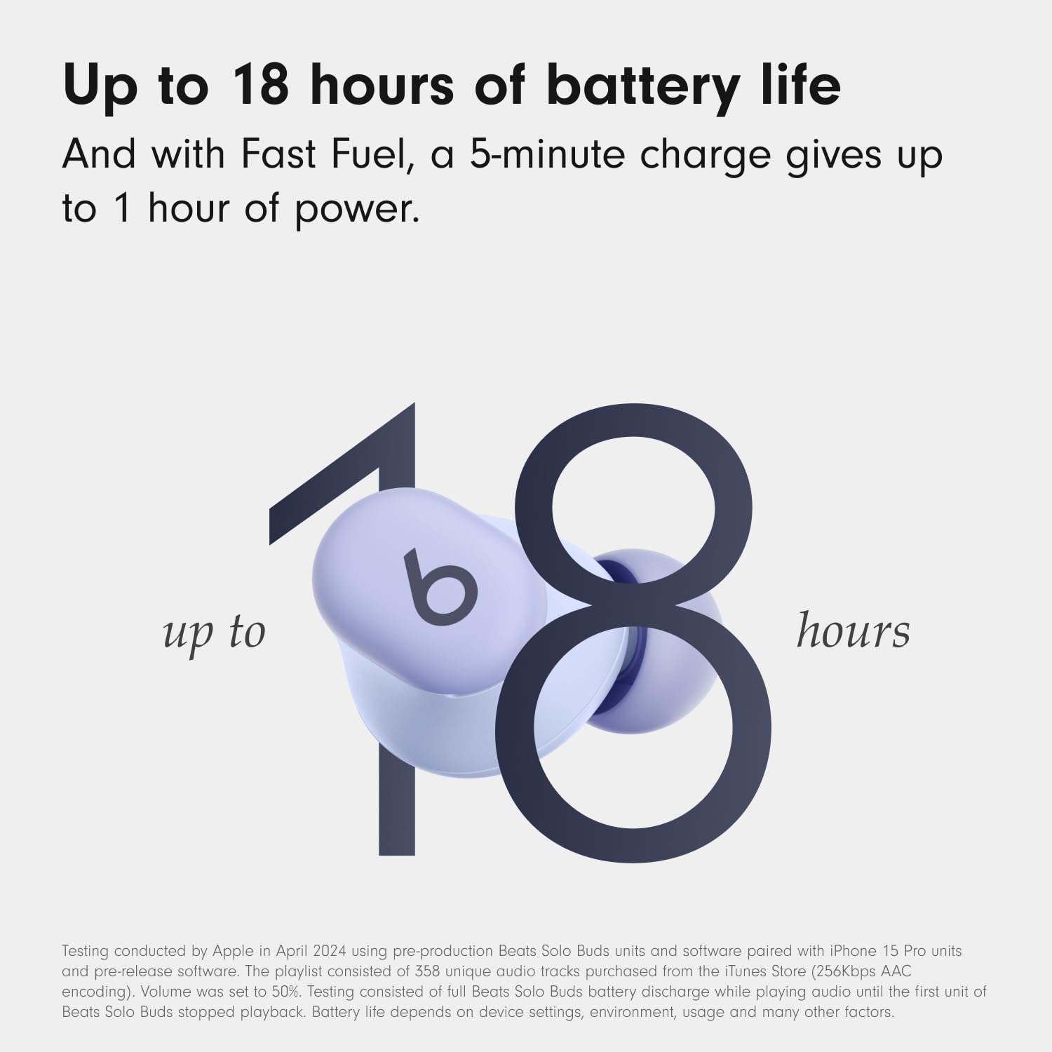 Beats Solo Buds — Wireless Bluetooth Earbuds | 18 Hours of Battery Life | Apple & Android Compatibility | Built-in Microphone - Matte Black