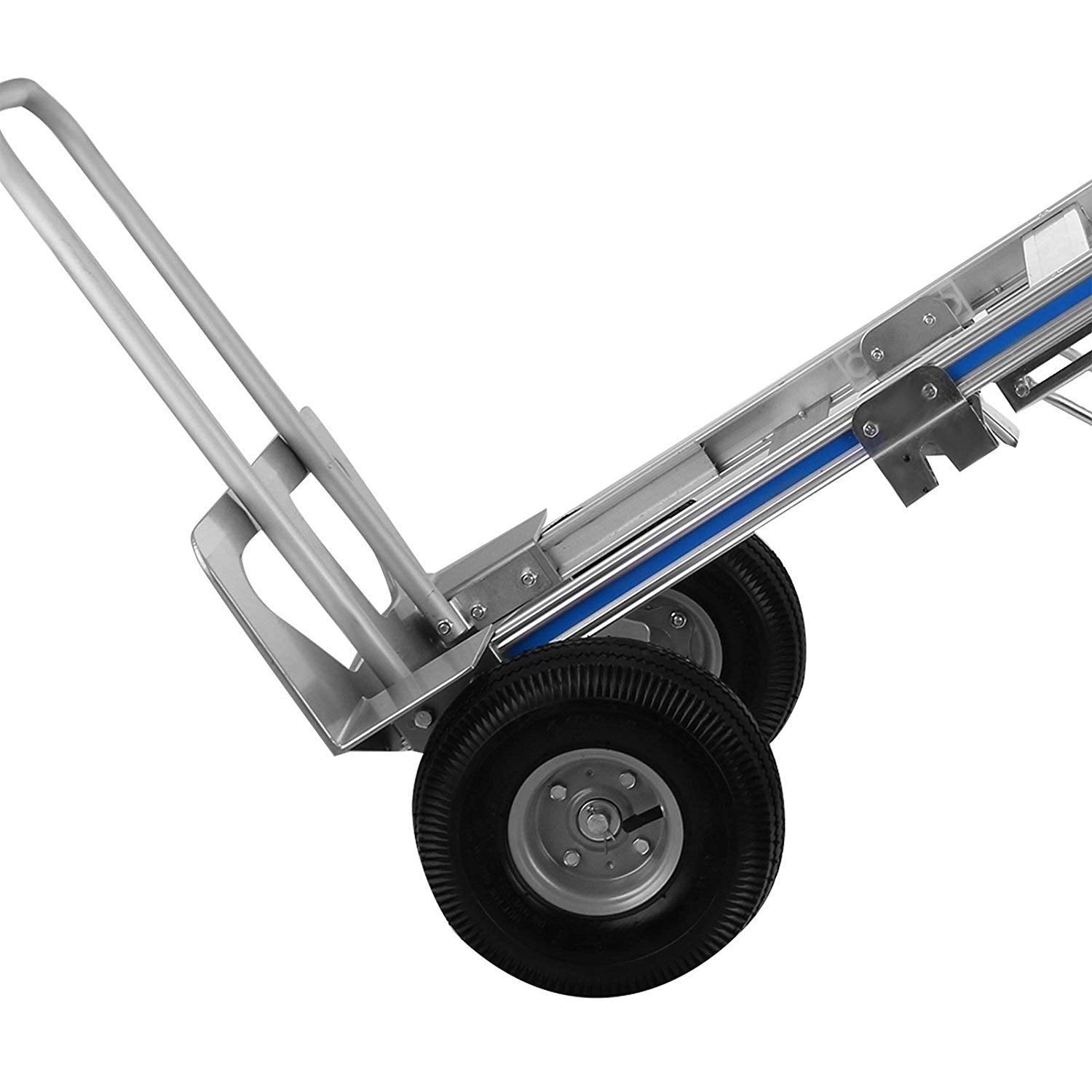 3 in 1 Aluminum Hand Truck 770Lbs/350Kg Capacity Folding Aluminum Alloy Cart Dolly Utility Cart Trolley Heavy Duty with 2 or 4 Flat Free Wheels (3 in 1)