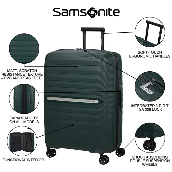 Samsonite Flux - Spinner L, Expandable Suitcase, 75 cm, 99/111 L, Red (Red)