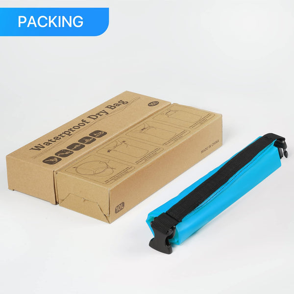 Bojury Waterproof Dry Bag Backpack 30L with Mesh Pocket Adjustable Strap - Roll Top Portable Dry Sack for Kayaking Boat Tour Canoe Swimming Snow Boarding-Blue Fishing Rafting