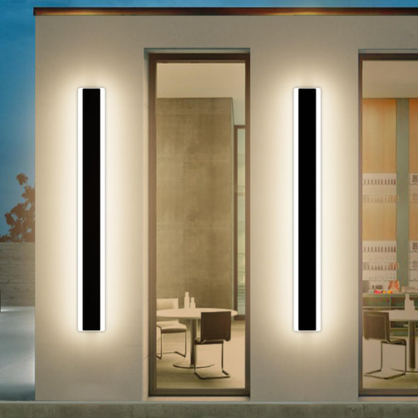 Mikeru 6500k Cool White Outdoor Wall Light, 150cm Modern Porch Wall Light, LED Vertical Long Acrylic Garden Fixture, IP65 Waterproof for Balcony, Living Room, Garage, Patio