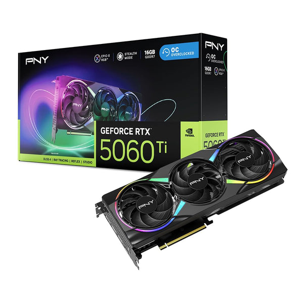PNY GEFORCE RTX™ 5060 Ti 8GB ARGB Overclocked Triple Fan DLSS 4