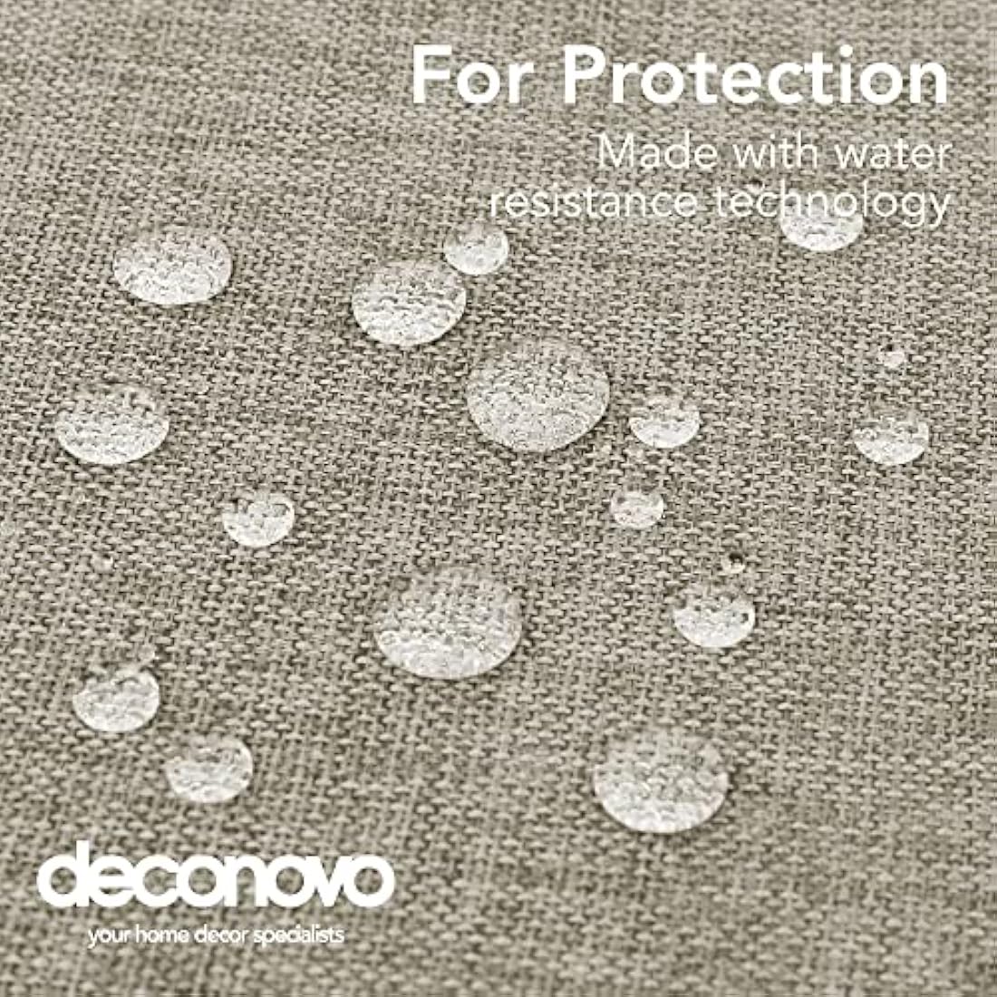 Deconovo - Waterproof Linen Effect Decorative Patio Tablecloth 137 x 200 cm - Linen