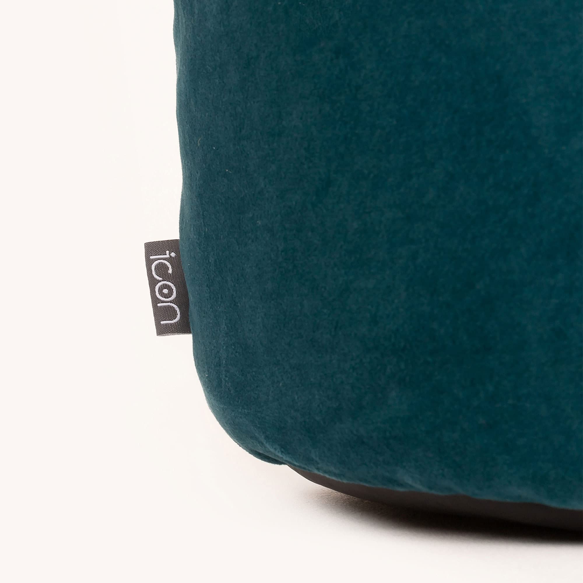 icon Milano Velvet Bean Bag Pouffe, Teal Green, Large Pouffe Footstool with Filling Included, Footrest, Bedroom, Living Room, Living Room Furniture