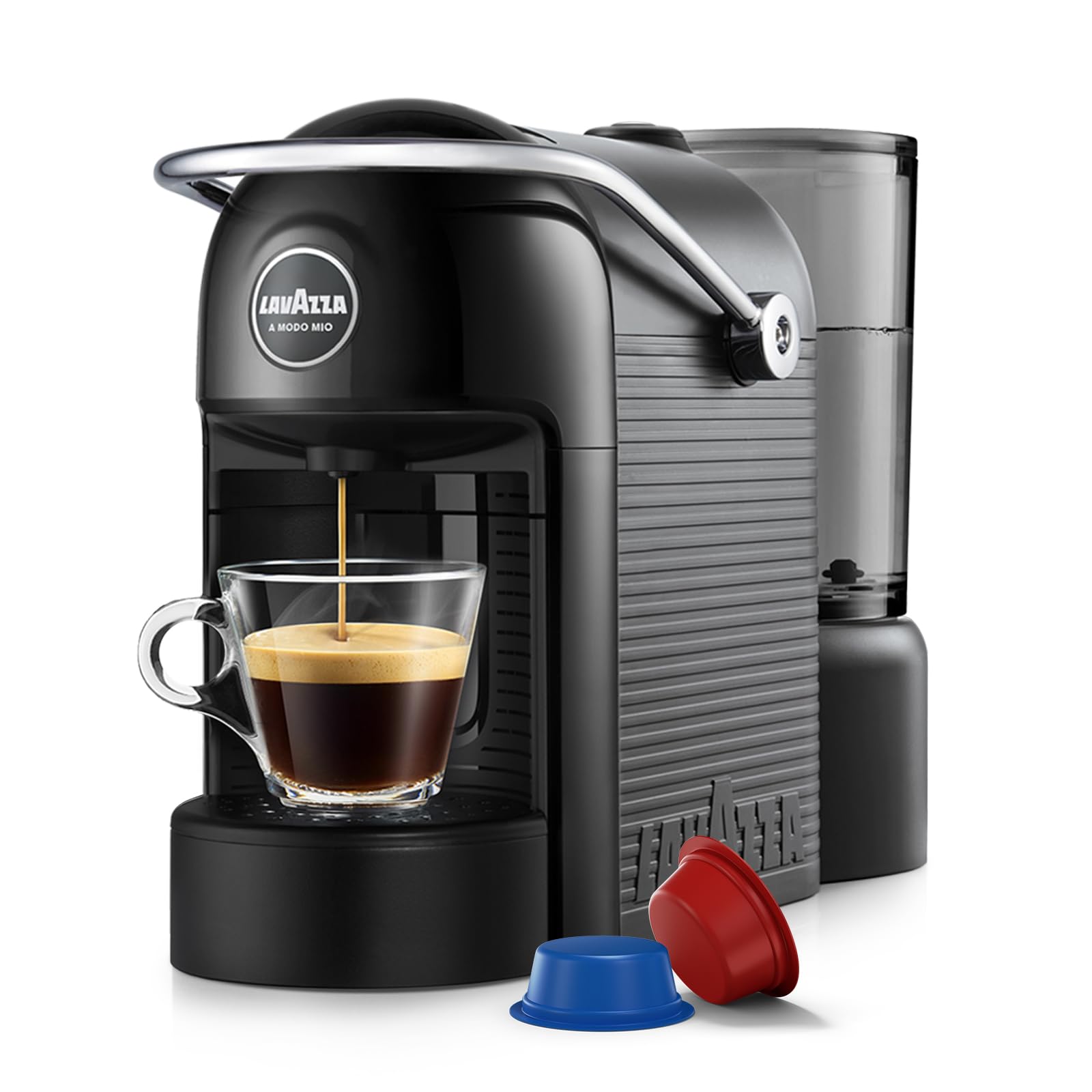 Lavazza, A Modo Mio Jolie EVO, Coffee Capsule Machine, Made from 36% Recycled Plastic, Compatible with A Modo Mio Pods, with Removable Cup Rest,