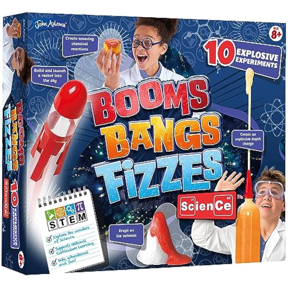 John Adams | Booms Bangs Fizzes: 10 Explosive Experiments | Kids Science | STEM/ STEAM | Ages 8+