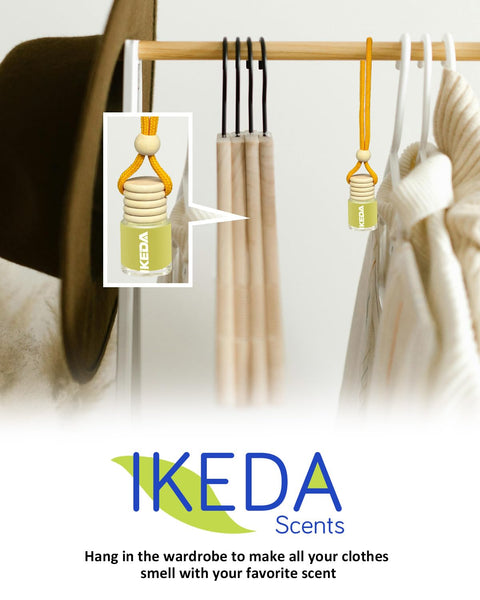 Ikeda scents Ikeda Car Air Fresheners | Automotive Hanging Pendant | Auto Perfume Diffuser with Real Oil | Strong and Long Last Fragrance | Fresh Smell Cover Odours | Car Accessories for Men Women