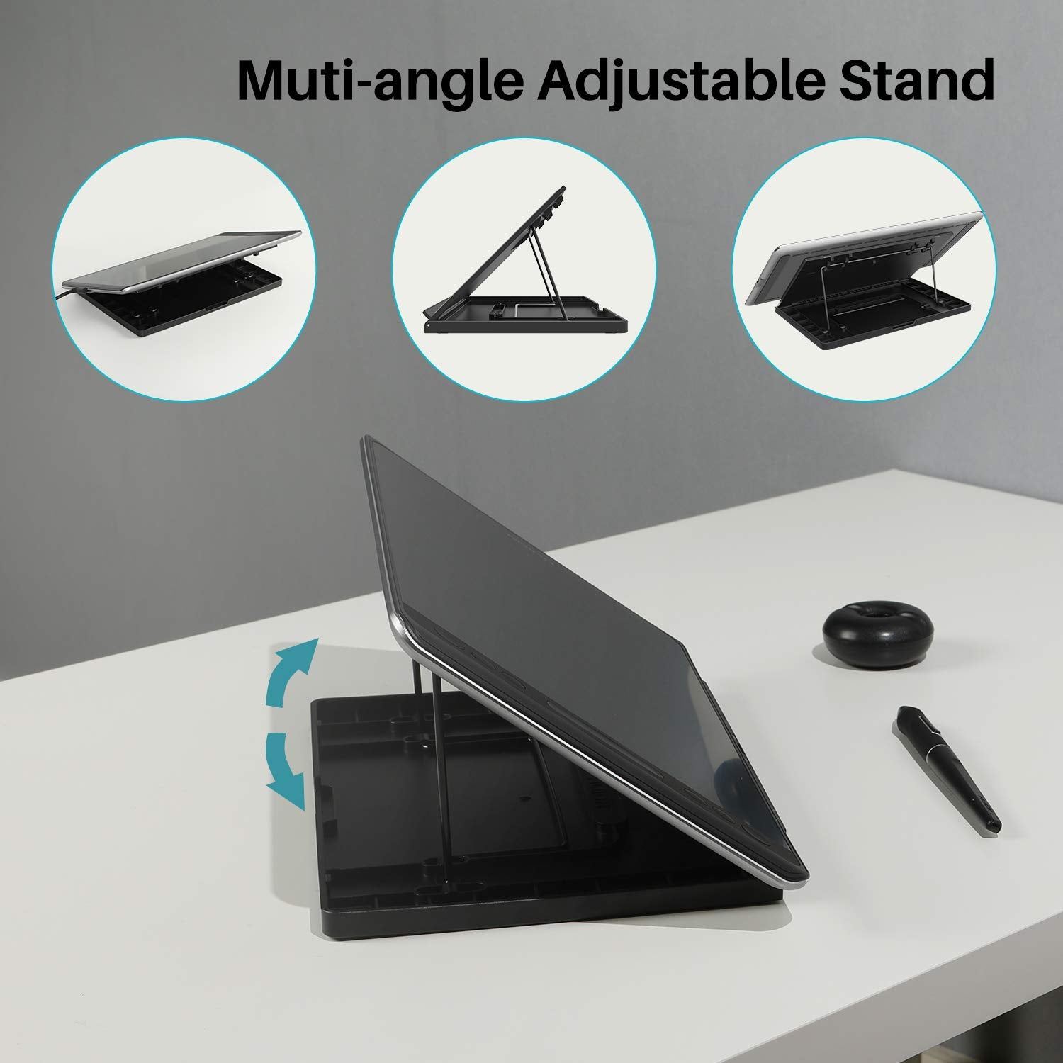 HUION Kamvas Pro 16(4K) UHD Graphic Tablet with Screen, 15.6-inch Monitor Full-Laminated Anti-Glare, Tilt Function 8192 Battery-Free Stylus PW517 for PC, Mac, Android