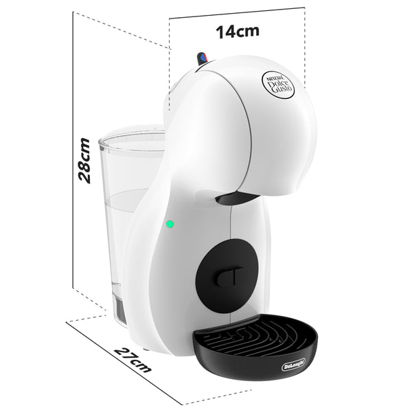 NESCAFÉ DOLCE GUSTO De'Longhi Piccolo XS Pod Capsule Coffee Machine, Espresso, Cappuccino and more, EDG210.WB, 0.8 litres, White and Black