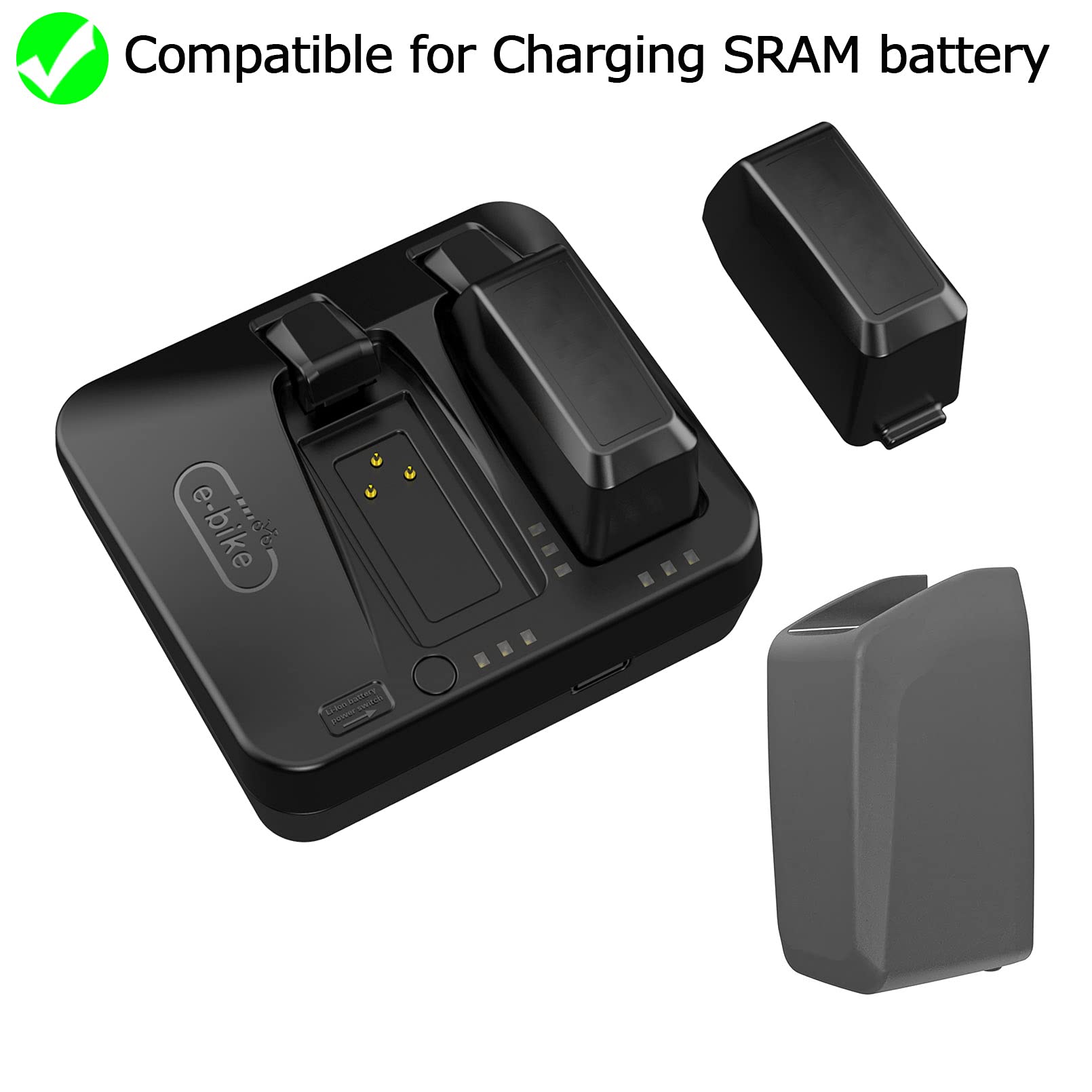 2-Port Battery Charger for SRAM Red eTap AXS Battery [Battery NOT Included]