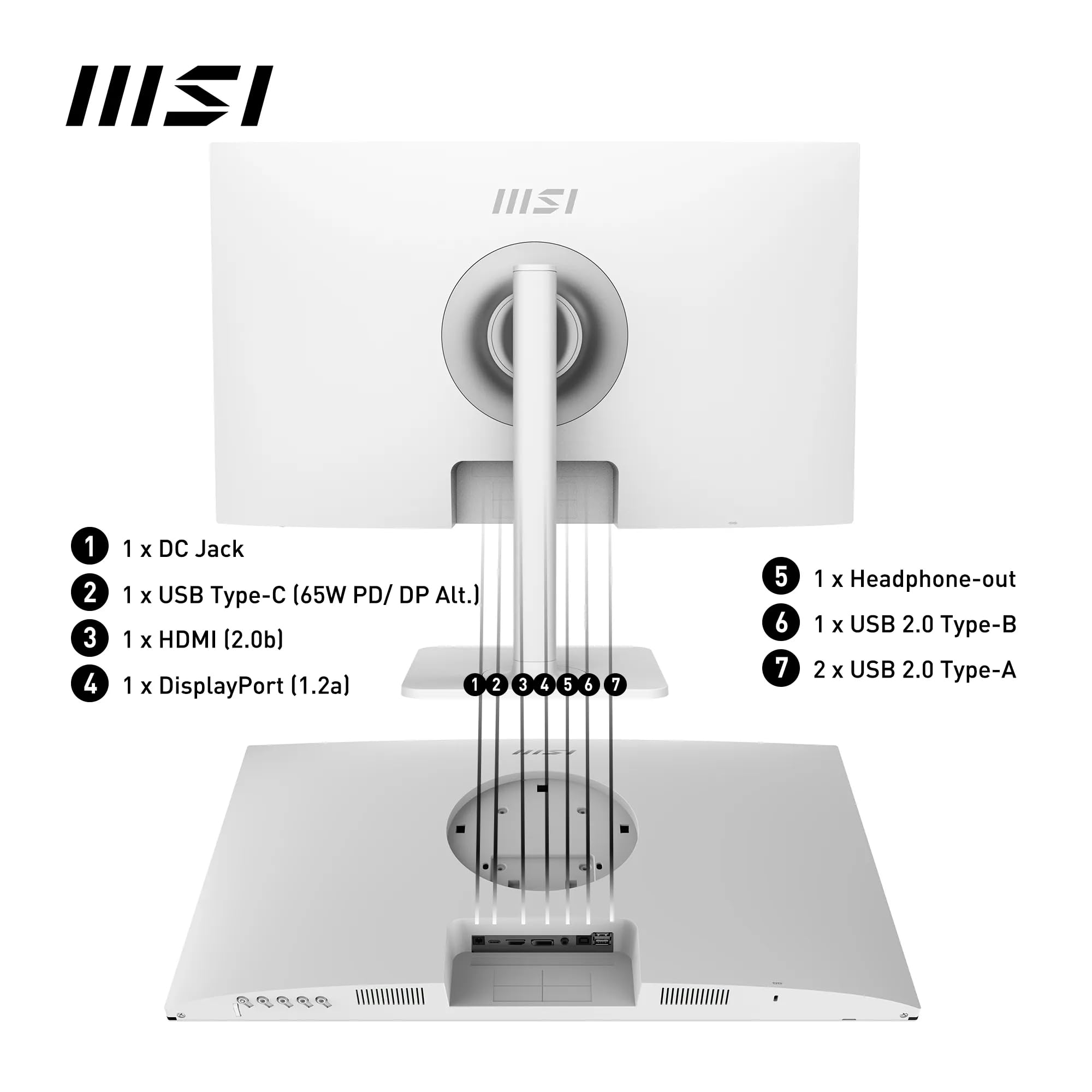 MSI PRO MP273QW E2 27 Inch WQHD Office Monitor - 2560 x 1440 IPS Panel, 100 Hz, Eye-Friendly Screen, Built-in Speakers, Tilt-Adjustable - HDMI 2.0b, DP (1.2a)