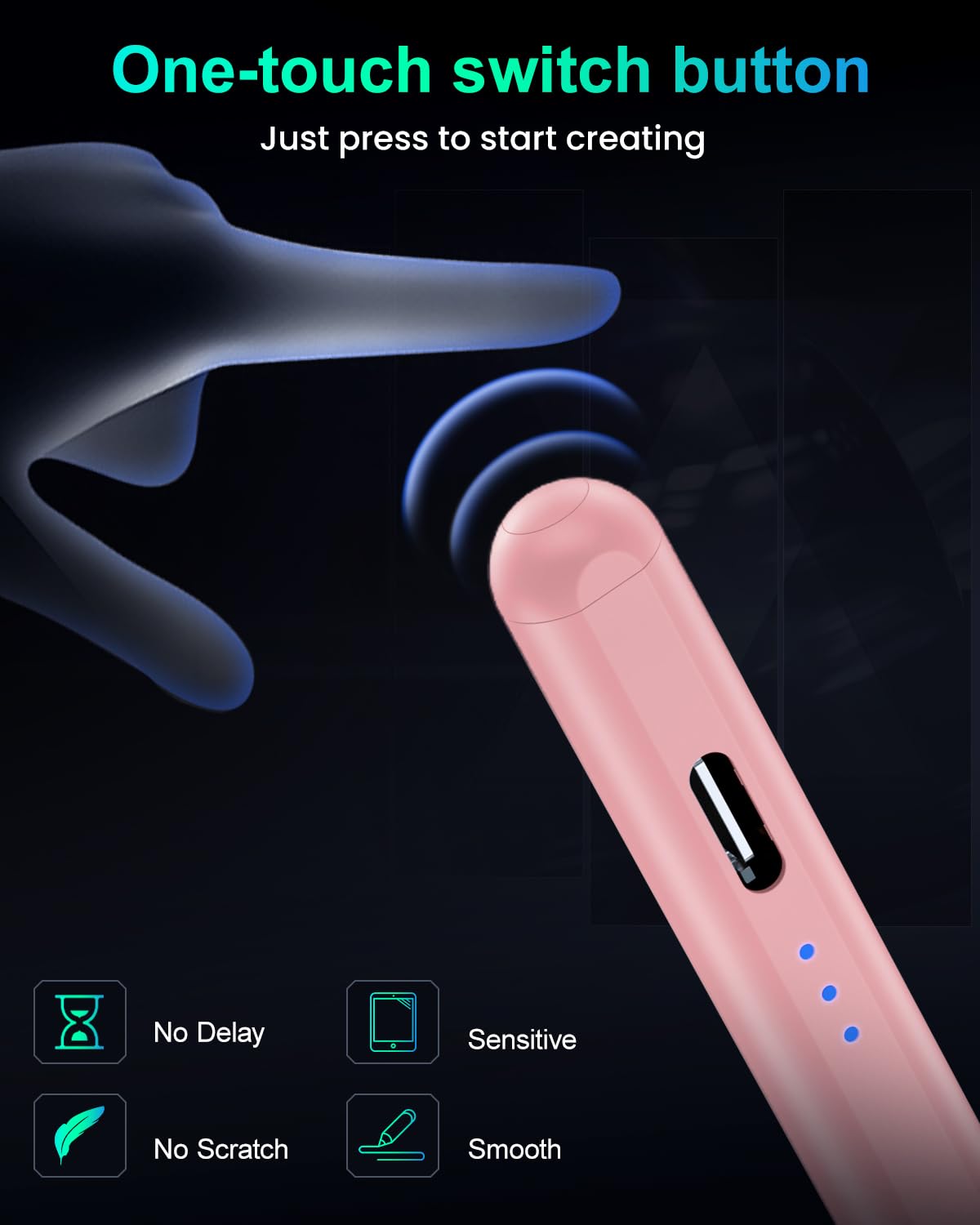 Variglas Pencil for iPad - 2018-2025 15 Minutes Fast Charging, Palm Rejection,Tilt Sensitivity, Stylus Pen Compatible with iPad Pro 11"/12.9"/13", 11/10/9/8/7/6th Gen, Air 3-6, Mini 5/6