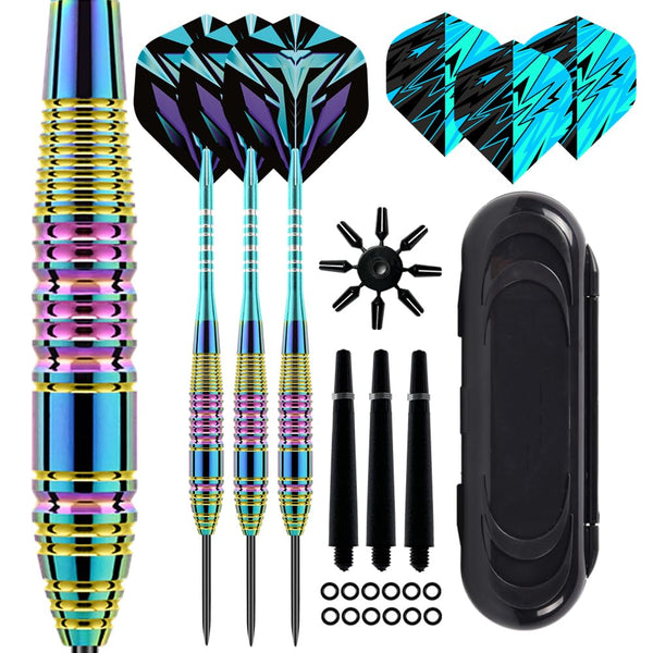 Steel Tip Darts Set,3 Pack Professional Dart with Aluminum Shafts and Darts Case
