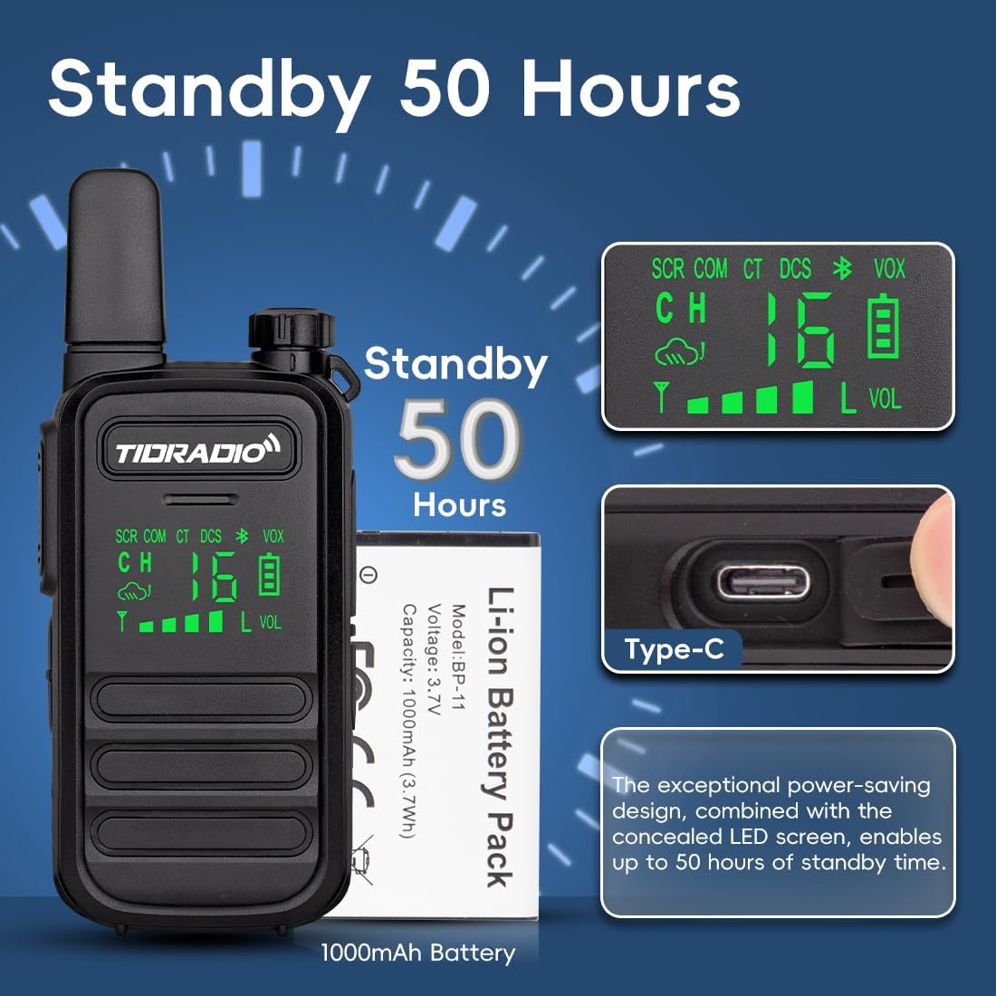 Walkie Talkies Waterproof IP67, TDRADIO TD-M11 PMR 446 Radio, Walkie Talkies for Adults Long Range with Wireless Programming,Frequency Copy,VOX,USB Charging, 2 Way Radio for Outdoor Activities-2 Pack