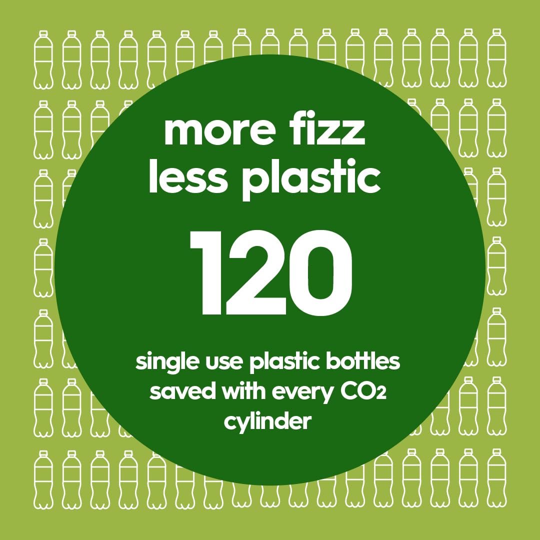 SodaStream - Terra Sparkling Water Maker, Quick Connect CO2 System, Includes 60L Gas Cylinder, BPA-Free 1L Bottle, Eco-Friendly & Reduces Plastic Waste, Black