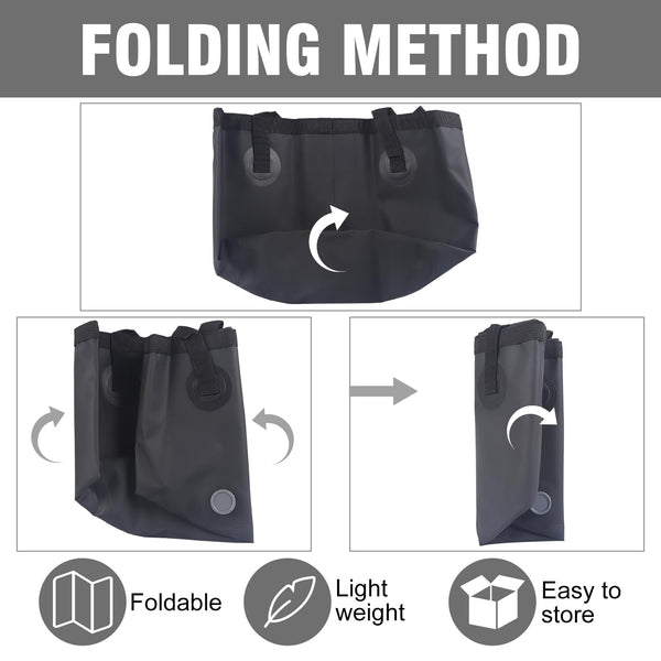 Spopal 20L Collapsible Bucket, Outdoor Foldable Bucket with Drainage Outlet for Camping, Collapsible Storage Container for Traveling Picnic Hiking Fishing Car Washing