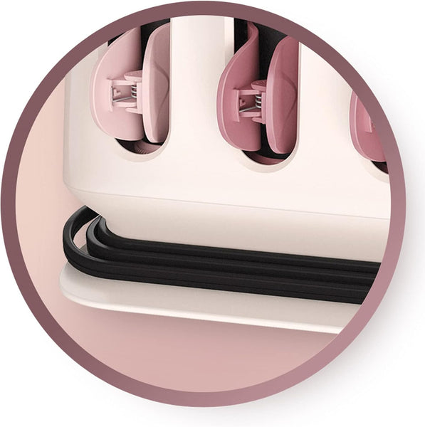 Remington PROluxe Heated Hair Rollers (OPTIheat Technology, 90 Second Heat Up, Sets Curls in 5 Minutes, 20 Velvet Flocked Rollers - 8 Medium 25mm and 12 Large 32mm) H9100
