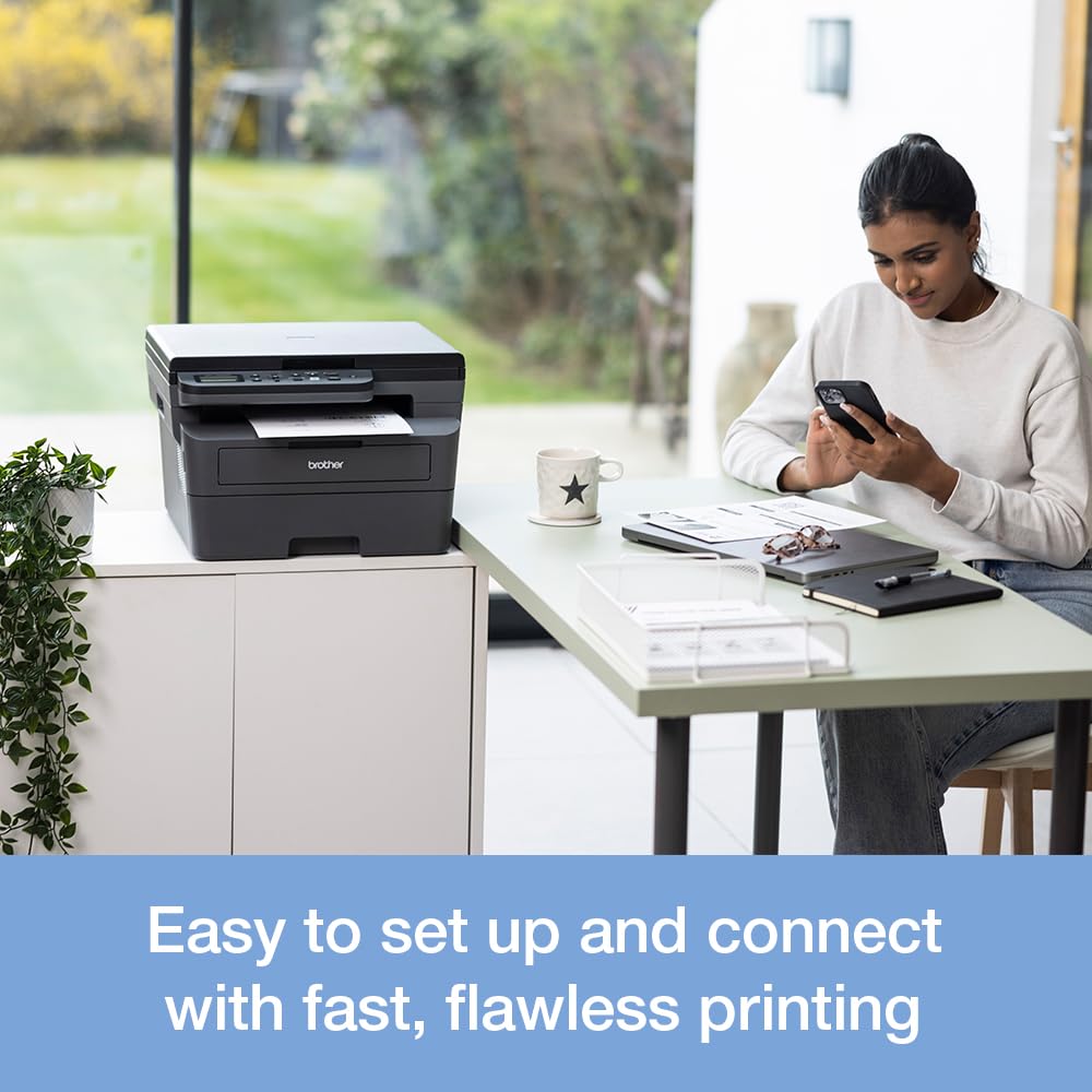 Brother DCP-L2620DW 3-in-1 Mono Laser Printer |Print, copy & scan|Automatic 2-sided print |A4|UK Plug