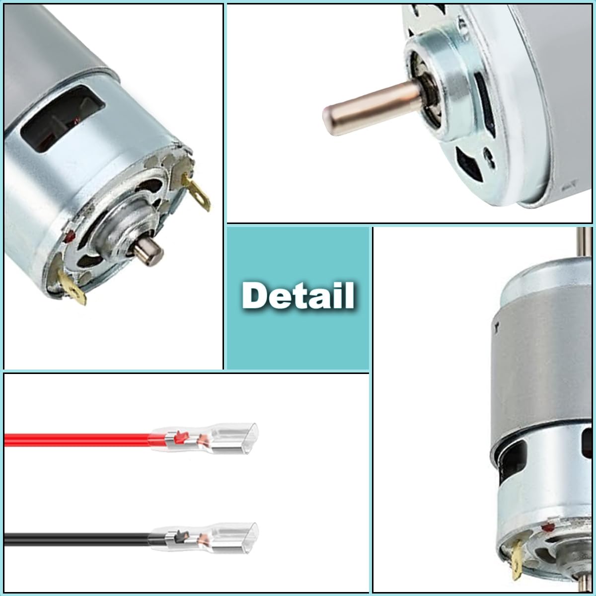 2 Pcs 545 Micro Motor DC 3.7-7.4 V 23500 RPM Long Shaft High Torque Gear RC Power Wheel Mini/Small Motor with Spring Wire, for RC Toy Car/Robot/Mini Fan/Electric Drill/UAV/DIY/Test