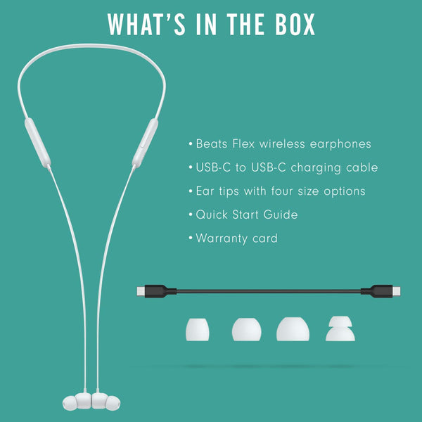 Beats Flex Wireless Earphones – Apple W1 Headphone Chip, Magnetic Earbuds, Class 1 Bluetooth, 12 Hours of Listening Time, Built-in Microphone - Smoke Grey