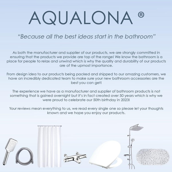AQUALONA® Luxury Soft Close Toilet Seat - Moulded Wood - Stainless Steel Slow Close Hinges - Click, Lift & Clean Technology (Bamboo Toilet Seat)