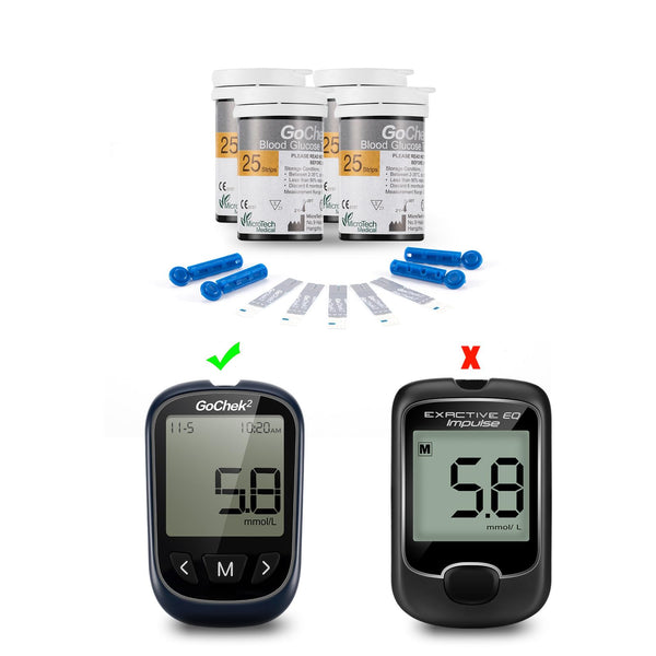 Blood Glucose Monitor Meter, Diabetes Testing Kit [2020 Upgrade] Blood Sugar Tester with 25 Test Strips and 25 Lancets - for UK Diabetics in mmol/L by Exactive EQ