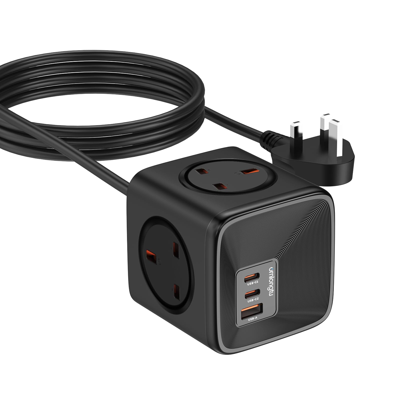 Socket Cube USB C Power Strip with 4 Outlets 3250W and 30W USB C Charging for iPhone 16/15/14, iPad,MacBook, Galaxy, Power Delivery Charging for Game, Dorm Rooms, Home, Office, White