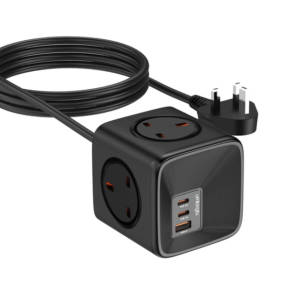 Socket Cube USB C Power Strip with 4 Outlets 3250W and 30W USB C Charging for iPhone 16/15/14, iPad,MacBook, Galaxy, Power Delivery Charging for Game, Dorm Rooms, Home, Office, White