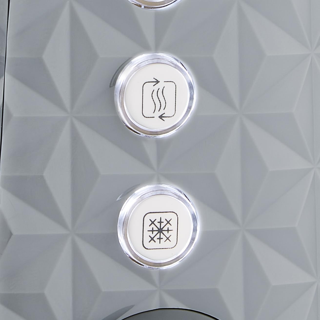 Morphy Richards Vector 4 Slice Toaster, High Gloss Geometric Design, Defrost and Reheat, Variable Width Slots, Removable Crumb Tray, Grey, 248135