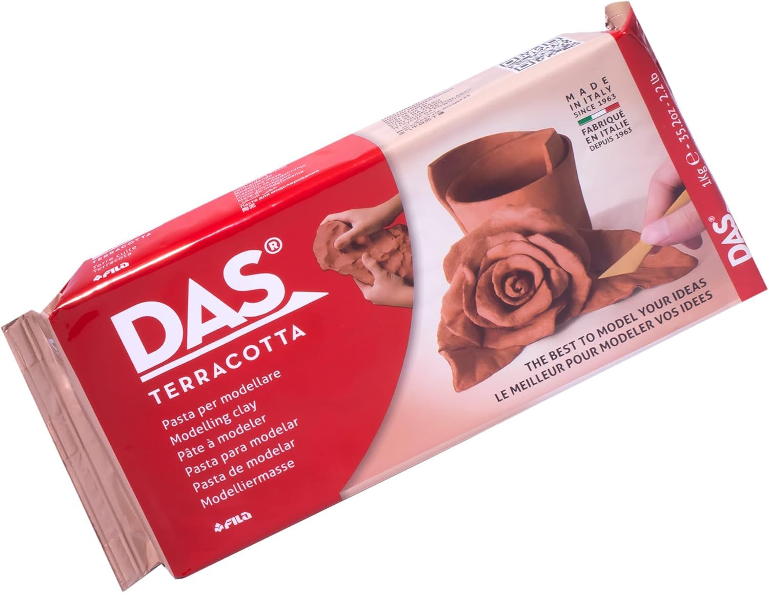 DAS Terracotta Air-Hardening 500g Modelling Clay, For Professionals & Hobbyists