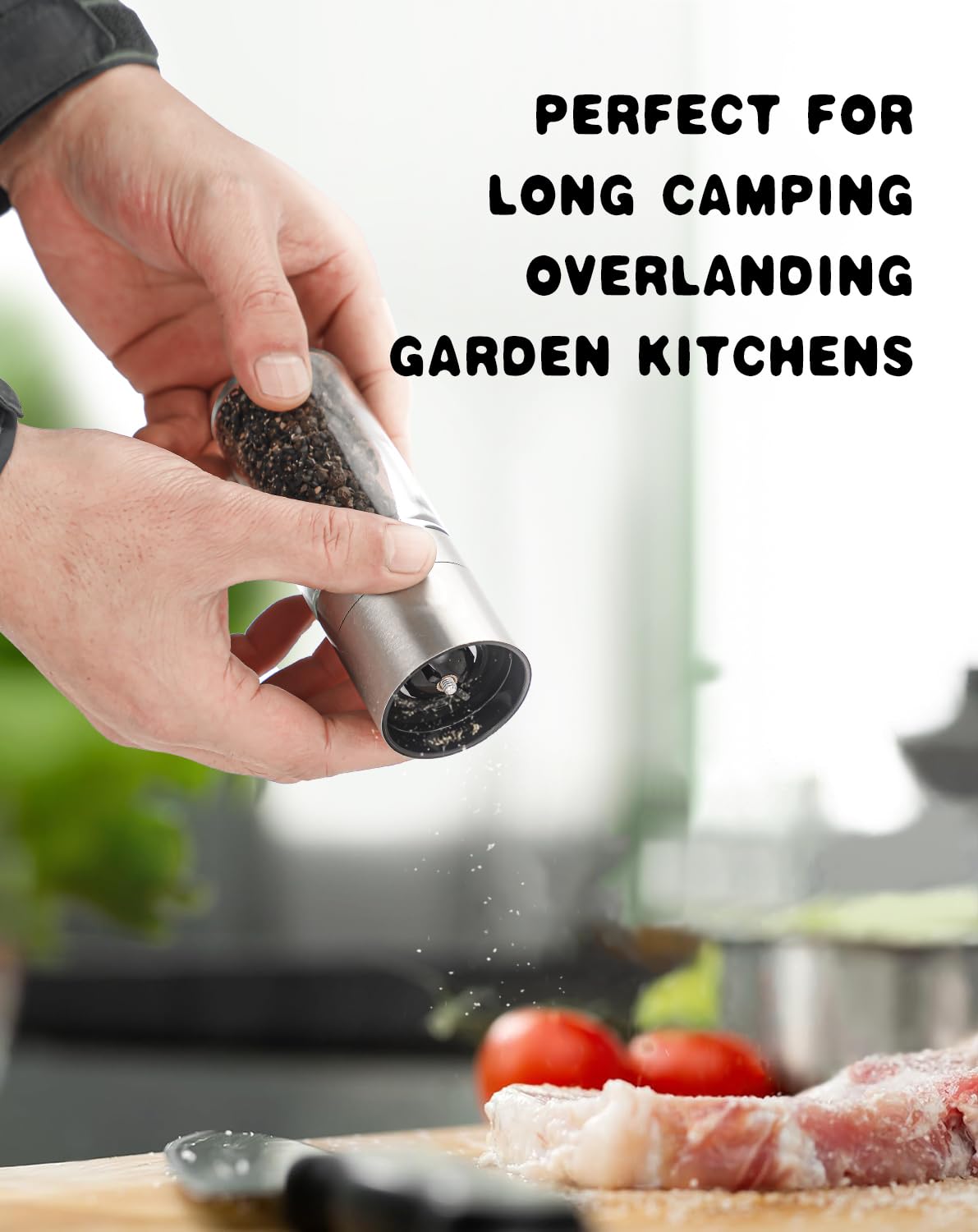 Salt and Pepper Grinder Set, Adjustable Coarseness Salt Shakers, Premium Ceramic Glass Body Salt and Pepper Mills [Without Spice Content]