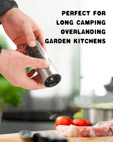 Salt and Pepper Grinder Set, Adjustable Coarseness Salt Shakers, Premium Ceramic Glass Body Salt and Pepper Mills [Without Spice Content]