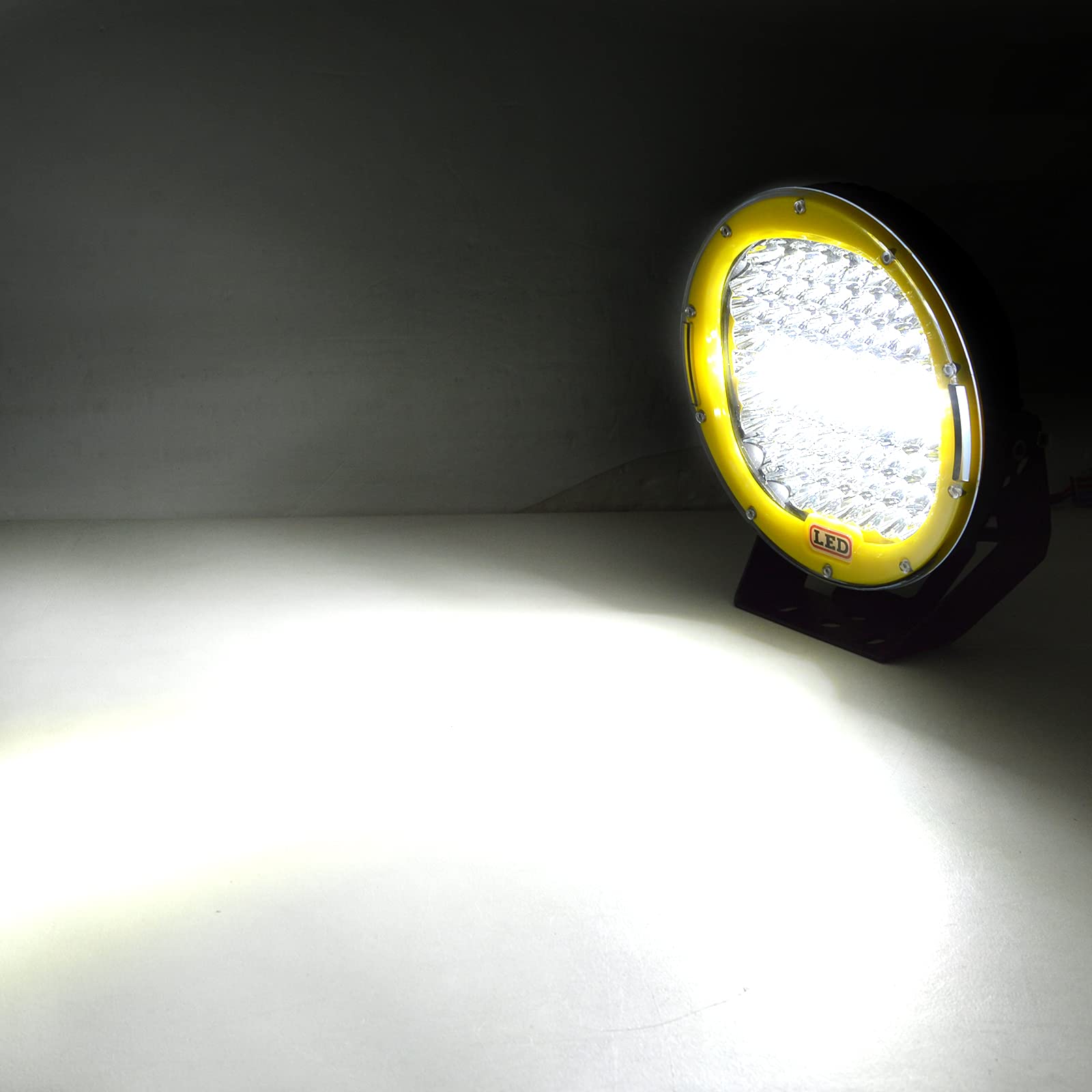 RIGIDON 2 Pcs Black Case Round Led Work Light, 9 inch 294W Spot Beam, 12V 24V Driving Lights Lamp Headlight for Car Off road Boat Truck 4x4 SUV ATV Tractors Excavator, 6000K White, Fog Lamp