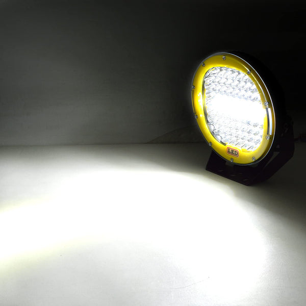 RIGIDON 2 Pcs Black Case Round Led Work Light, 9 inch 294W Spot Beam, 12V 24V Driving Lights Lamp Headlight for Car Off road Boat Truck 4x4 SUV ATV Tractors Excavator, 6000K White, Fog Lamp