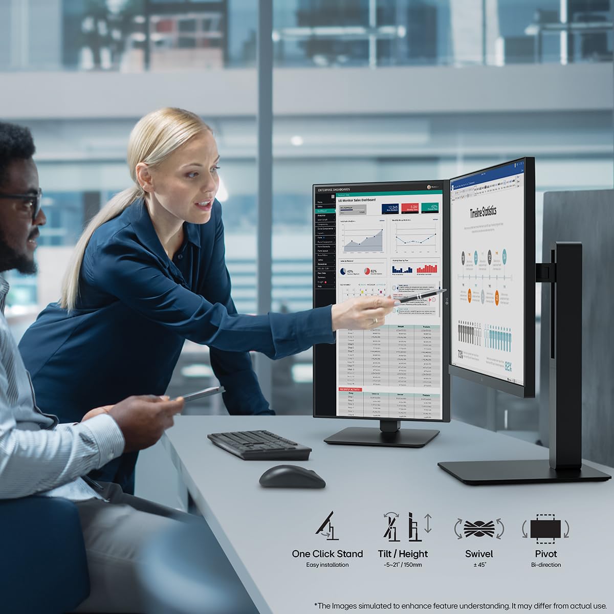 LG Electronics Monitor 27MR400-B, 27 Inch, Full HD 1080p, 100Hz, 5ms GtG, IPS Panel, AMD FreeSync, Smart Energy Saving, Anti-Glare, HDMI, Matte Black