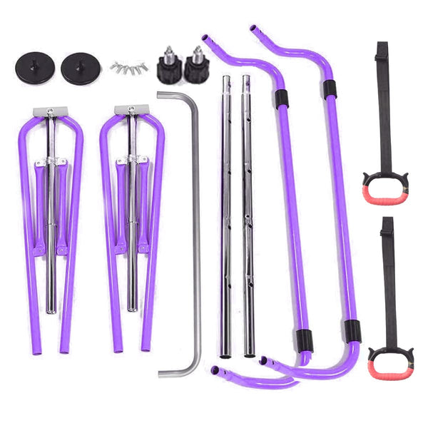 FBSPORT Gymnastics Bar, Folding Horizontal Bar Gymnastics Equipment for Kids Home Training, Expandable Gymnastics Training Bar Junior with Adjustable Height for Girls Boys